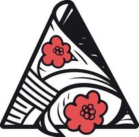 Floral Triangle Pattern vector