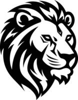Bold and powerful lion head illustration, perfect for logos, branding, and design projects vector