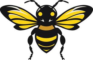 A bold, stylized bee illustration perfect for branding, logos, and design projects vector