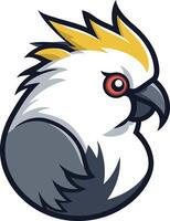 Illustration of a Cockatoo with a Yellow Crest vector