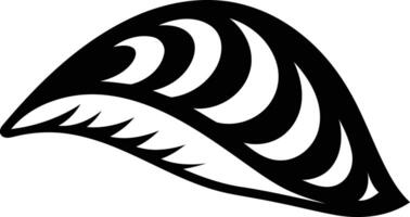 A stylized, black and white illustration of a single leaf, perfect for design projects, tattoos, or branding vector