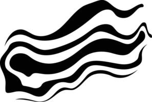 Abstract black and white wave design vector