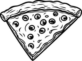 A classic illustration of a slice of pizza vector