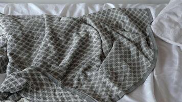 messy bed in early morning , messy bed after waking up video