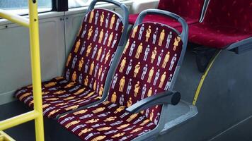 disable priority sit in a public bus , video