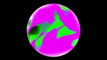 Stylish abstract animation colored wavy smooth ball. video