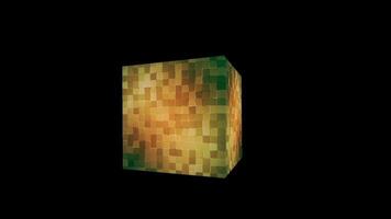 animated 3d flying cube squares pattern with black screen background. video