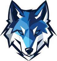 A bold and fierce geometric wolf logo, perfect for a brand seeking a strong and confident image vector
