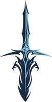Abstract sword design, perfect for creating a powerful and edgy logo for a gaming clan, esports team, or tech company vector