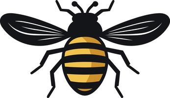 A simple yet striking illustration of a bee in a flat, cartoon style vector