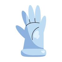 A glove with a hand on it vector