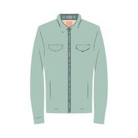 A green shirt with a pocket on the front vector