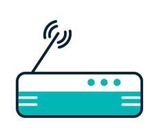 A wireless router icon on a white background vector