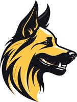 Bold and stylized german shepherd head, perfect for logos, branding, and design projects that need a strong and loyal image vector