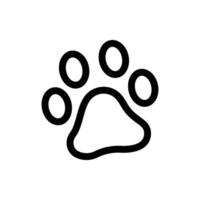 pata icono colocar. perro o gato mascota pie impresión símbolo. oso linda huella firmar en negro lleno y resumido estilo. vector