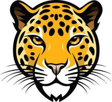 A bold and striking illustration of a leopard's head, perfect for logos, branding, and designs that need a touch of wildness and power vector