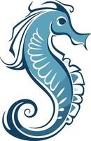 Blue Seahorse Illustration vector