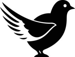 Simple, yet powerful, this black and white bird logo is perfect for branding, web design, or app icons vector