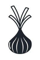 An onion icon on a white background vector