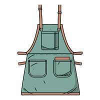 An apron with a pocket on the front vector