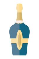 A bottle of champagne on a white background vector