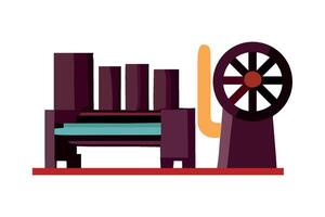 An illustration of a machine that is sitting on a table vector