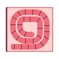 A pink square with a snake in it vector