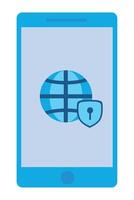 Mobile security for your business vector