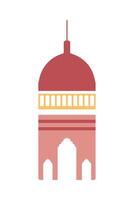 A mosque icon in a flat style vector
