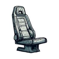 A sketch of a car seat on a white background vector