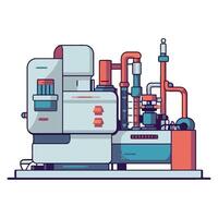 A machine with pipes and valves on it vector