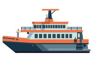 A ferry boat on a white background vector