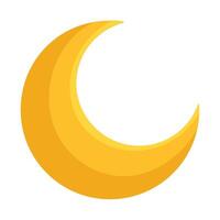 A yellow crescent on a white background vector