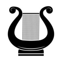 Ancient harp icon on a white background vector