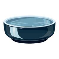 A bowl with water in it on a white background vector