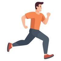 A man is running in a cartoon style vector