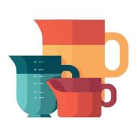 Colorful kitchen utensils vector