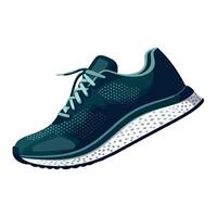 A running shoe on a white background vector