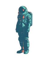 An astronaut in a suit standing on a white background vector