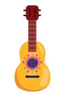 An illustration of a guitar on a white background vector