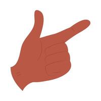 A hand with a finger pointing up on a white background vector