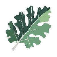 A leaf with green leaves on it vector