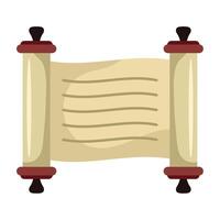 An old scroll with a scroll on it vector