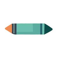 A green and orange crayon on a white background vector