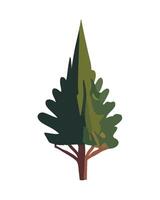 Pine tree icon illustration on white background vector