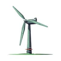 Wind turbine illustration isolated on white background vector