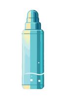 A blue bottle with a lid on it vector