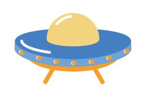 An egg in a ufo spaceship vector