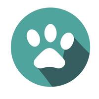 A dog paw icon on a white background vector