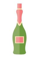 A bottle of champagne on a white background vector